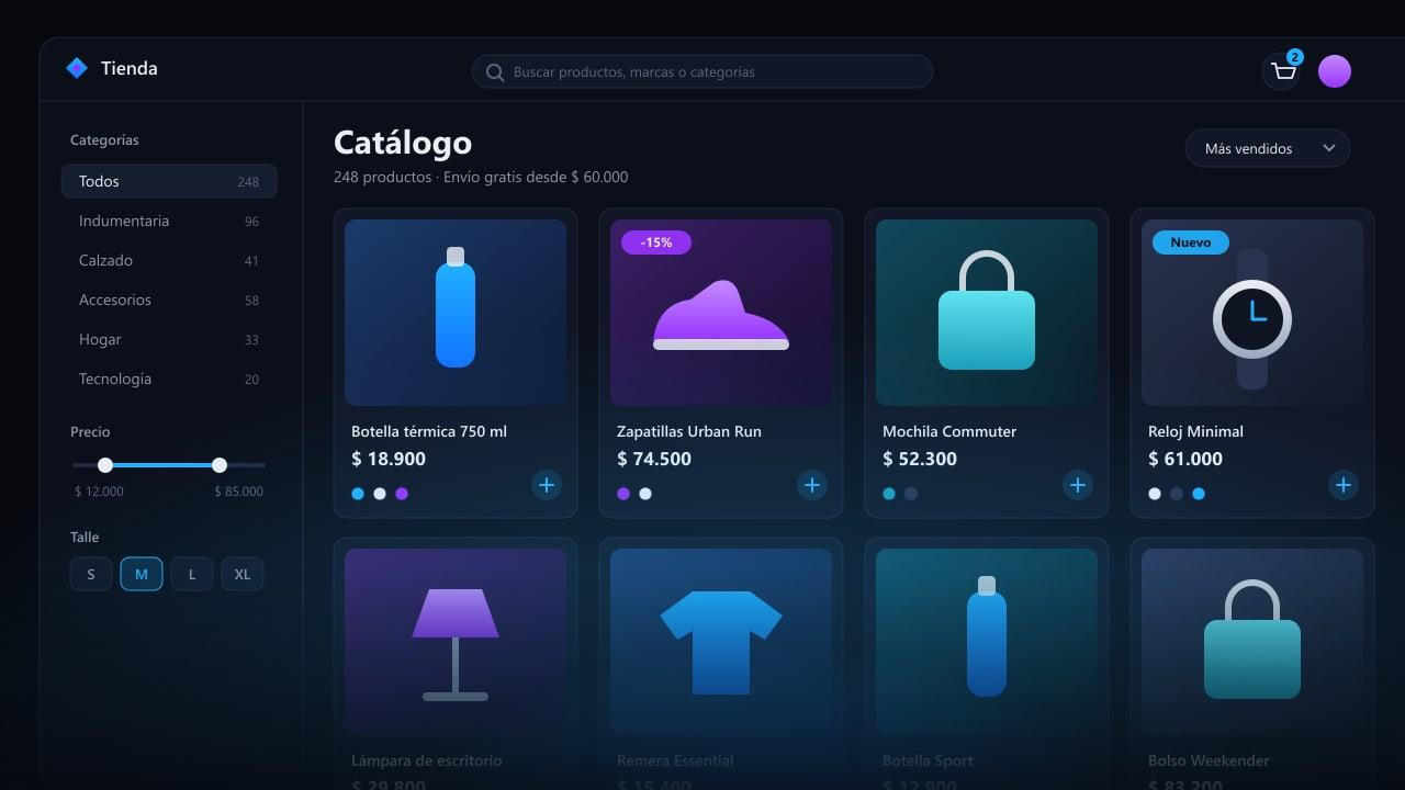 Catálogo de productos de una tienda online